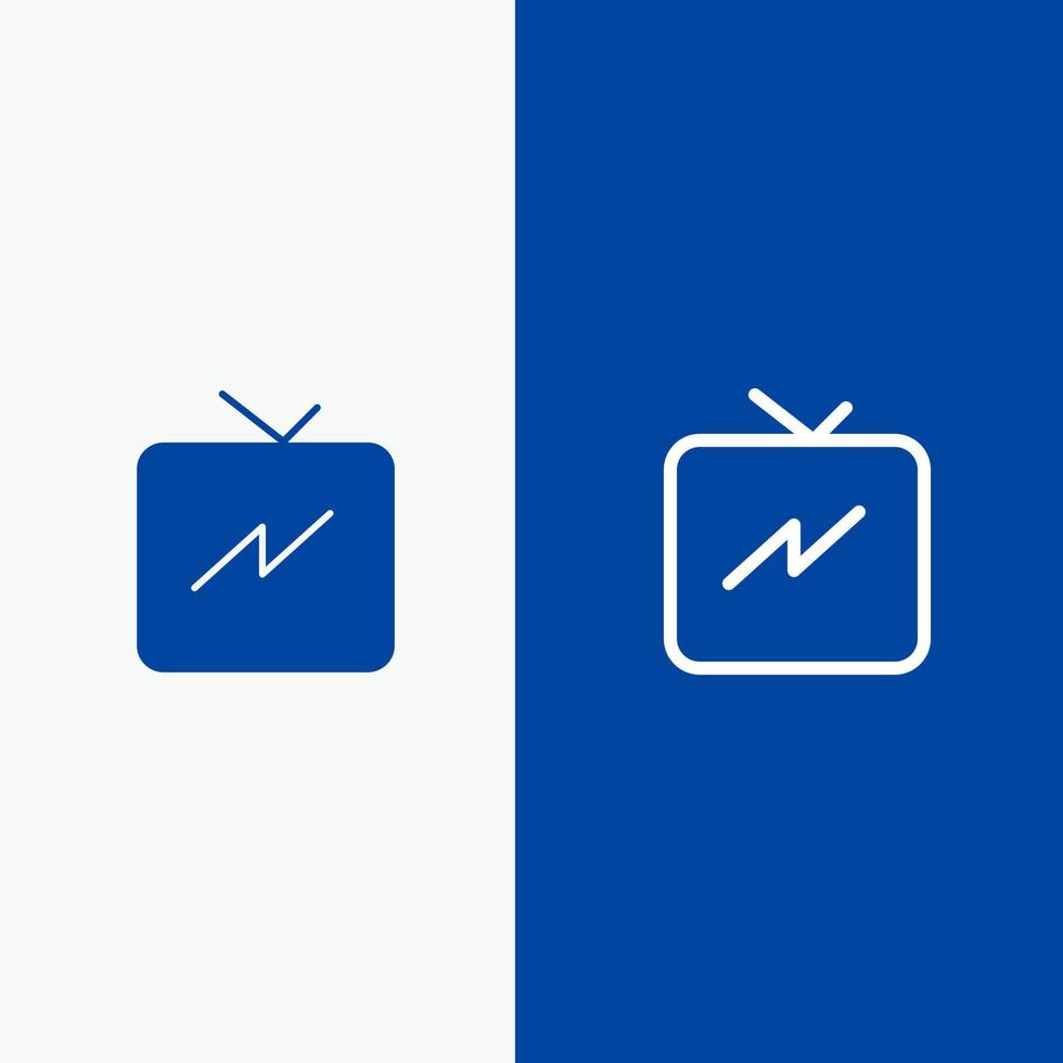 Twitter Power Refresh Line and Glyph Solid icon Blue banner Line and Glyph Solid icon Blue banner vector