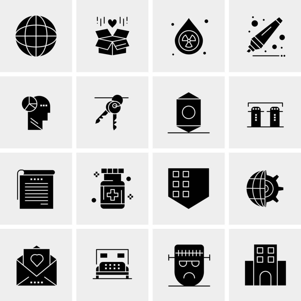 16 Business Universal Icons Vector Creative Icon Illustration to use in web and Mobile Related project