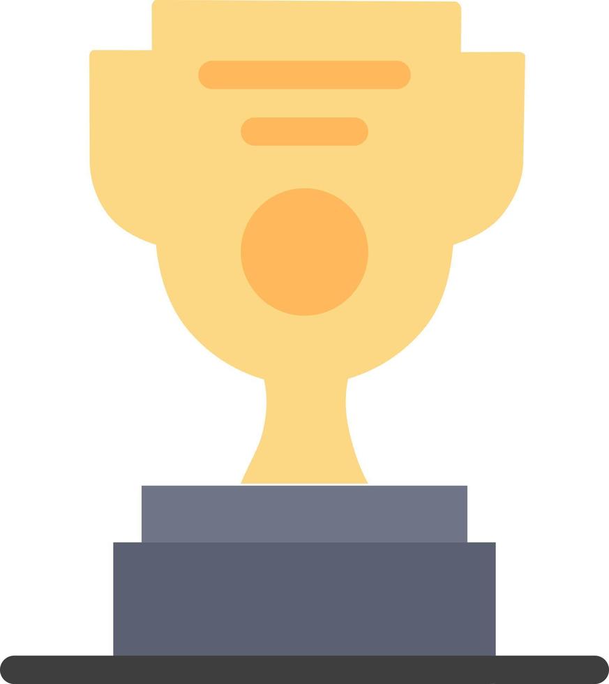 Job Worker Award Cup  Flat Color Icon Vector icon banner Template