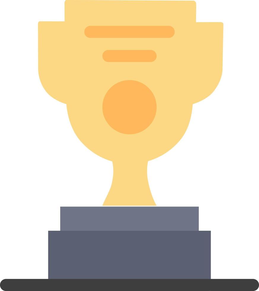 Job Worker Award Cup  Flat Color Icon Vector icon banner Template