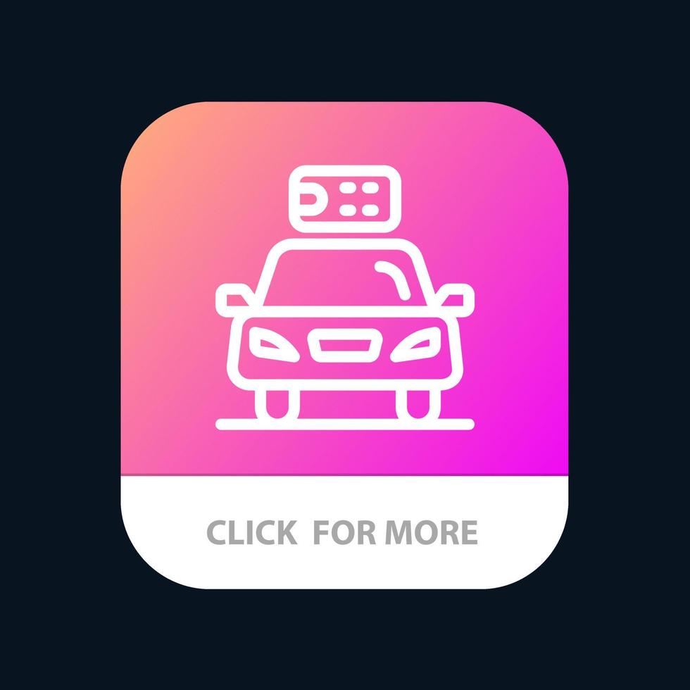 Car Ecology Electric Energy Power Mobile App Button Android and IOS Line Version vector