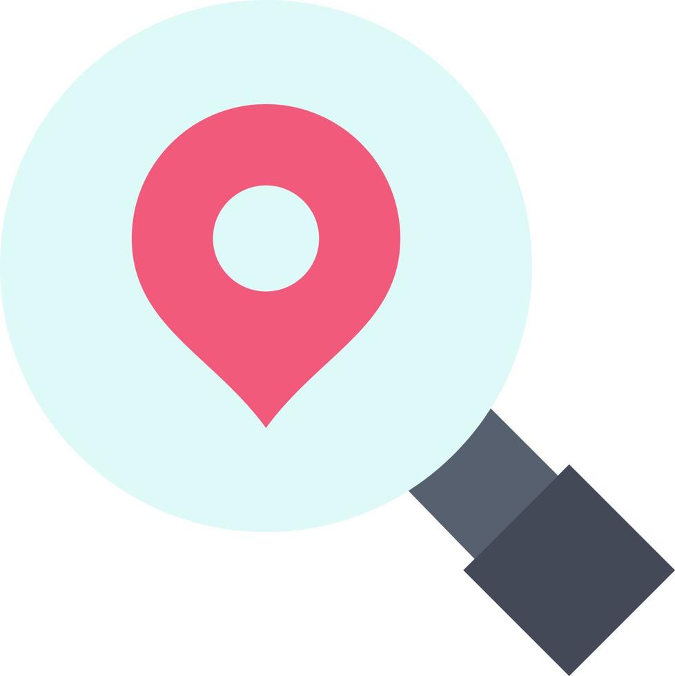 Research Search Map Location  Flat Color Icon Vector icon banner Template