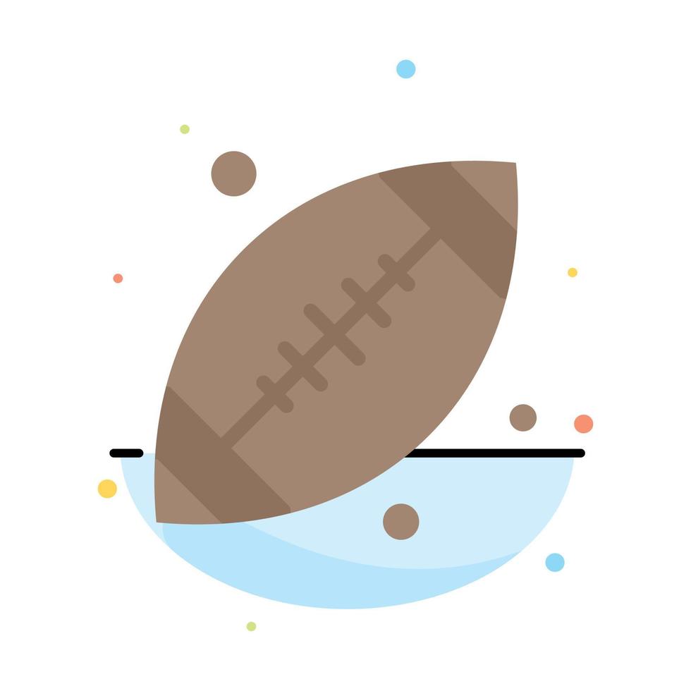 Ball Football Sport Usa Abstract Flat Color Icon Template vector