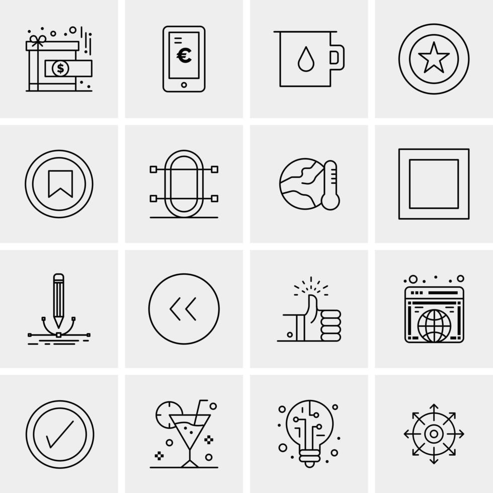 16 Business Universal Icons Vector Creative Icon Illustration to use in web and Mobile Related project