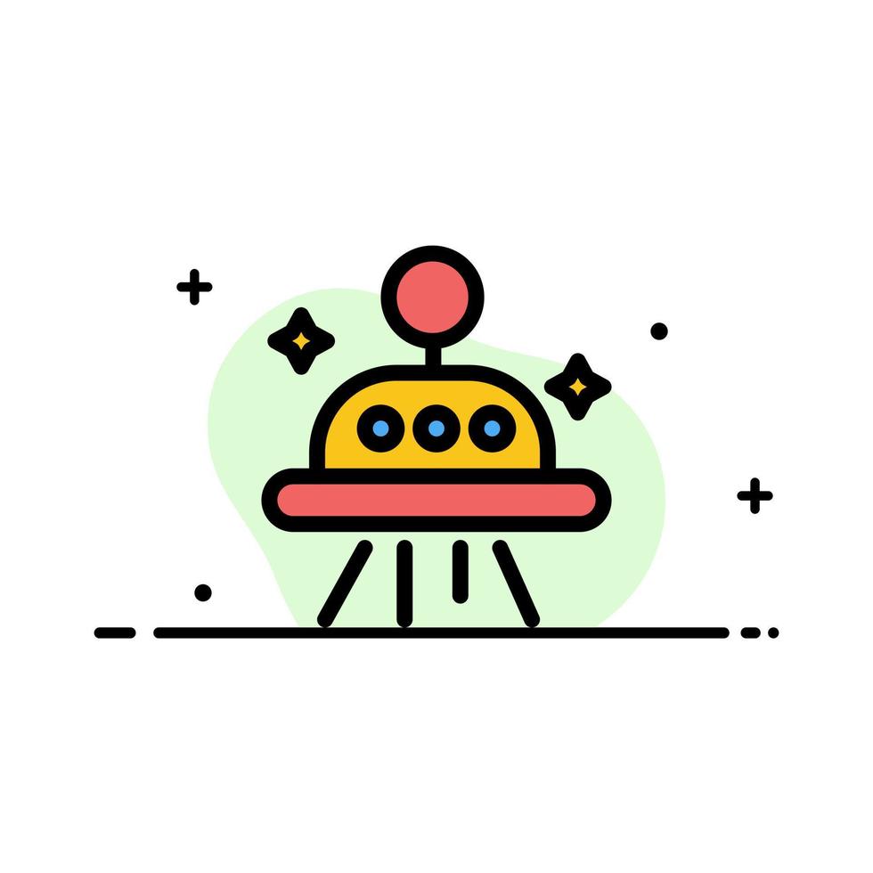 Astronomy Space Ufo  Business Flat Line Filled Icon Vector Banner Template