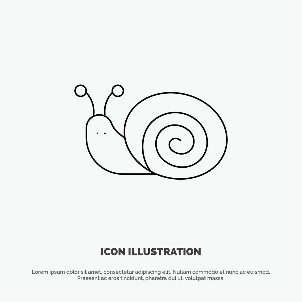 error pascua caracol primavera línea icono vector