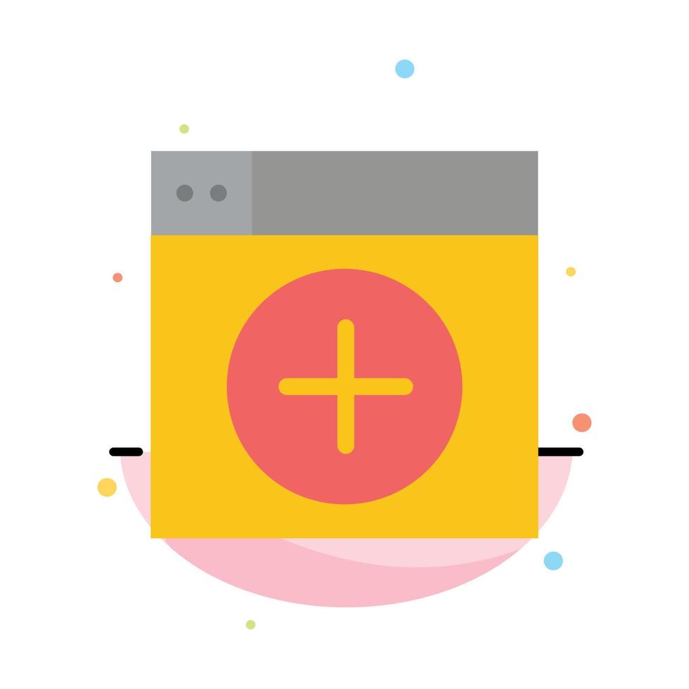 Add Window New Graphics App Abstract Flat Color Icon Template vector