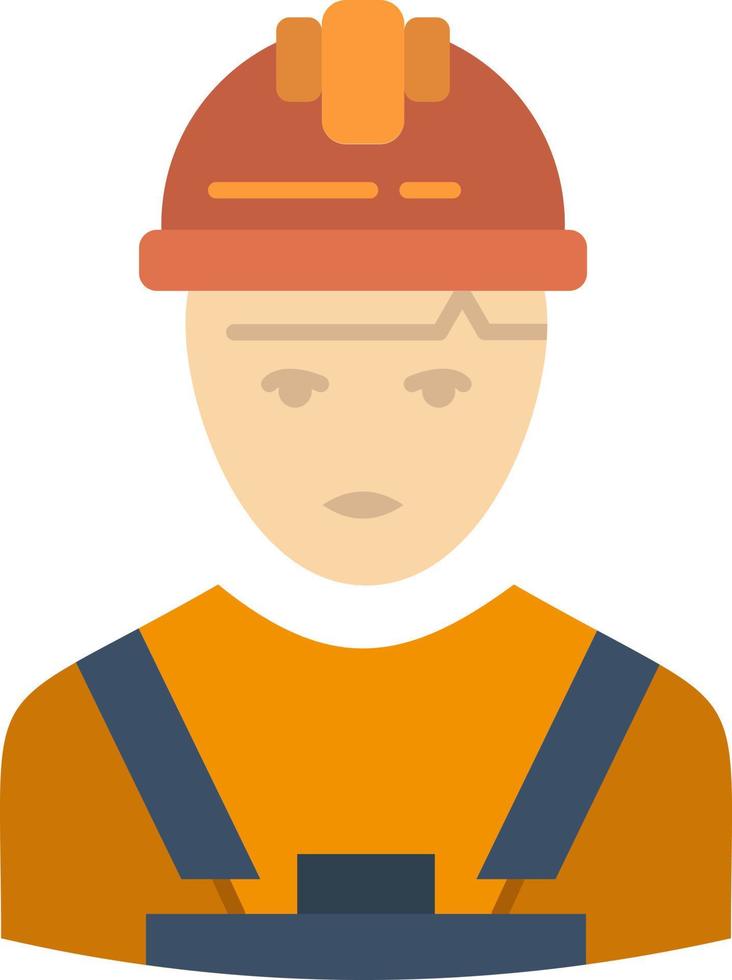 Worker Industry Avatar Engineer Supervisor  Flat Color Icon Vector icon banner Template