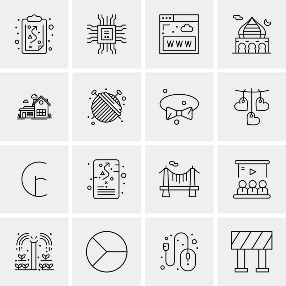 16 Business Universal Icons Vector Creative Icon Illustration to use in web and Mobile Related project