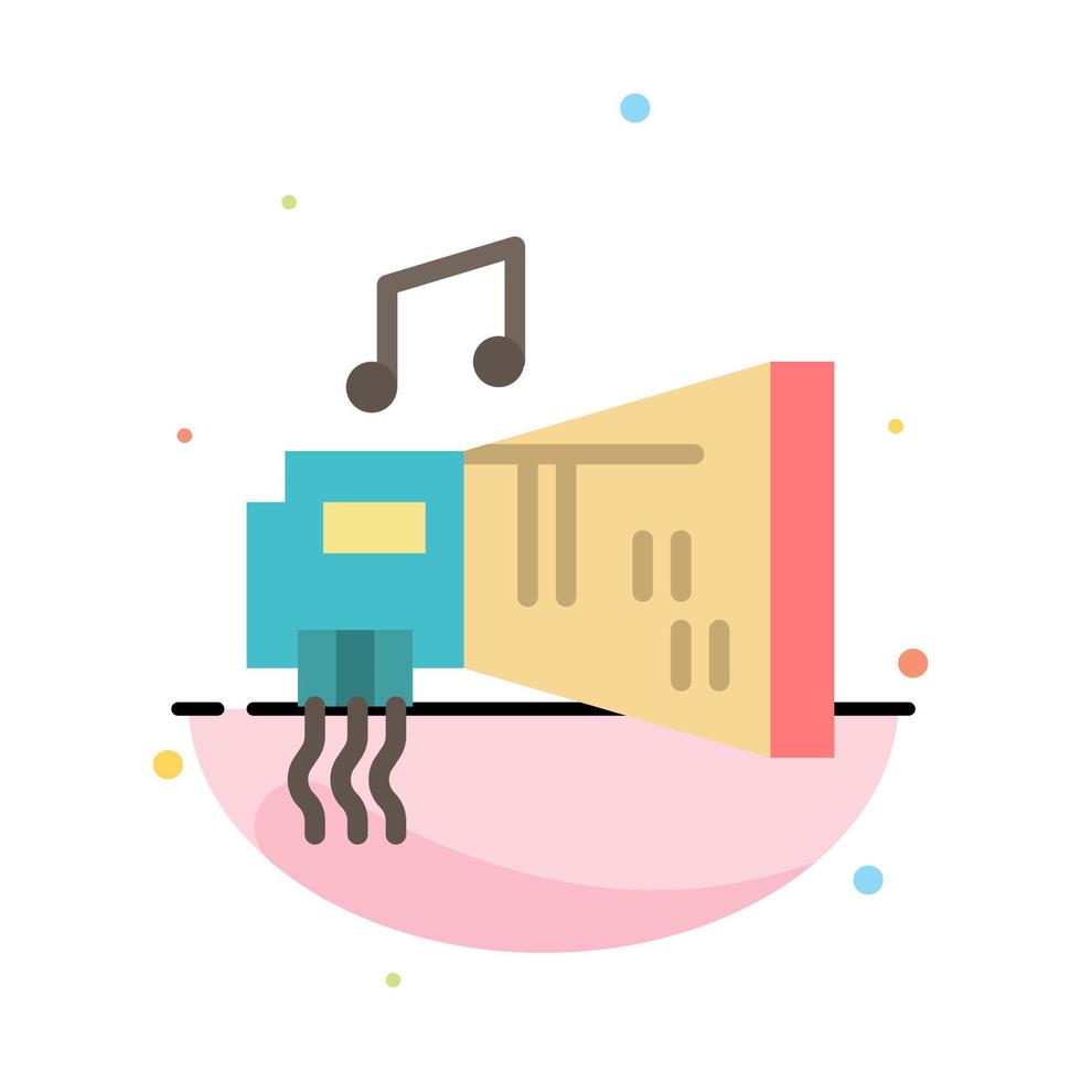 Audio Blaster Device Hardware Music Abstract Flat Color Icon Template vector