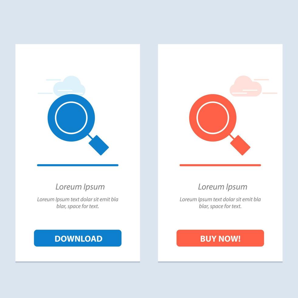 General Magnifier Magnify Search  Blue and Red Download and Buy Now web Widget Card Template vector