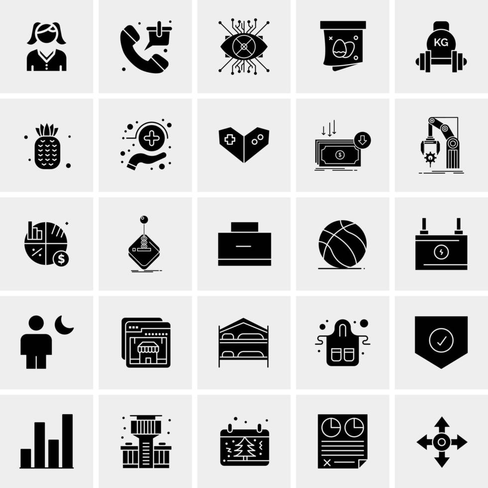 25 Universal Business Icons Vector Creative Icon Illustration to use in web and Mobile Related project