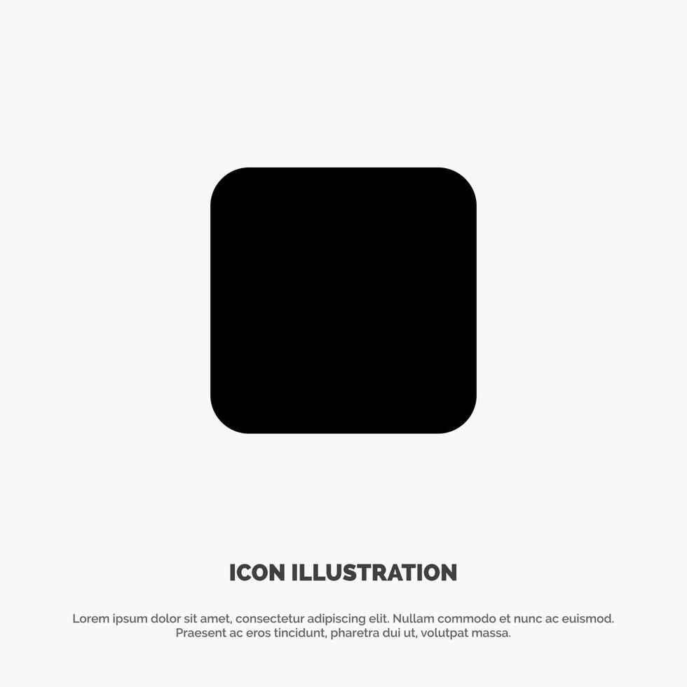 Box Checkbox Unchecked solid Glyph Icon vector