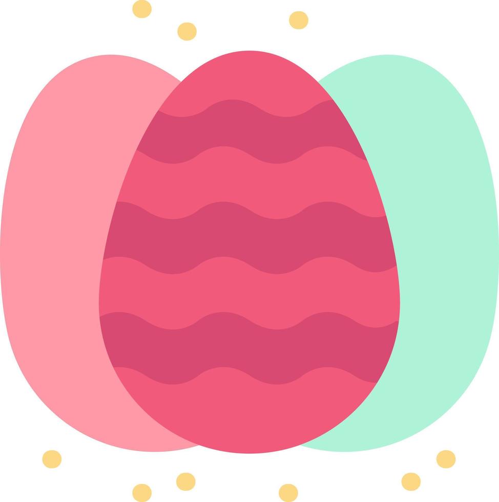 Egg Easter Rabbit Nature  Flat Color Icon Vector icon banner Template