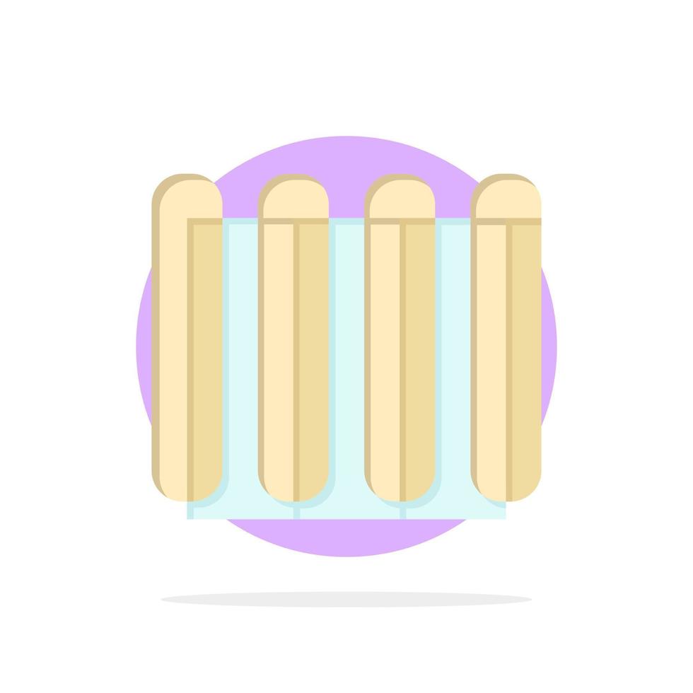 Battery Heater Hot Radiator Heating Abstract Circle Background Flat color Icon vector