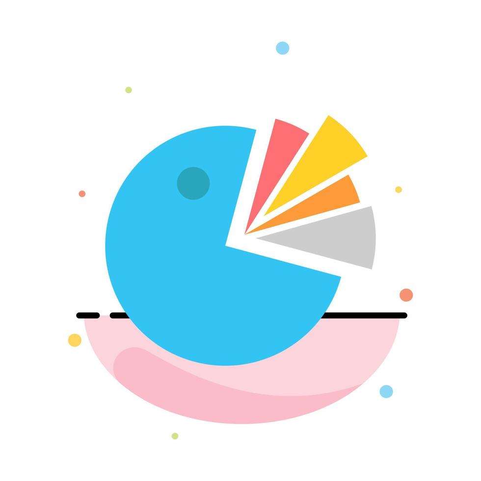 Pie Chart Presentation Diagram Abstract Flat Color Icon Template vector