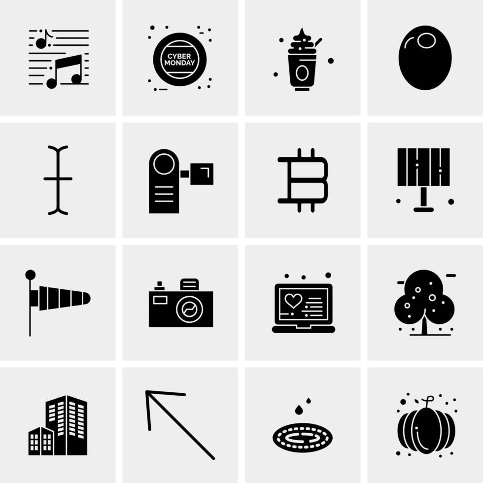 16 iconos universales de negocios vector ilustración de icono creativo para usar en proyectos relacionados con la web y dispositivos móviles