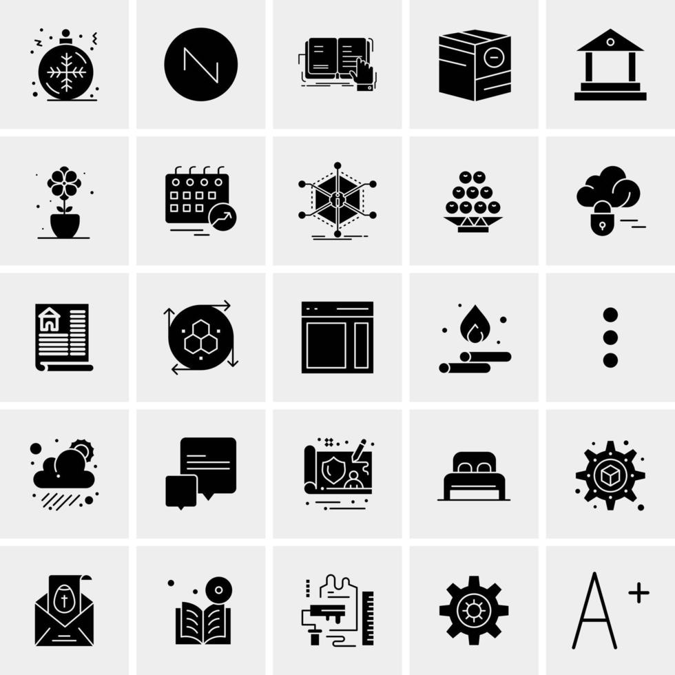 25 iconos de negocios universales vector ilustración de icono creativo para usar en proyectos relacionados con la web y dispositivos móviles