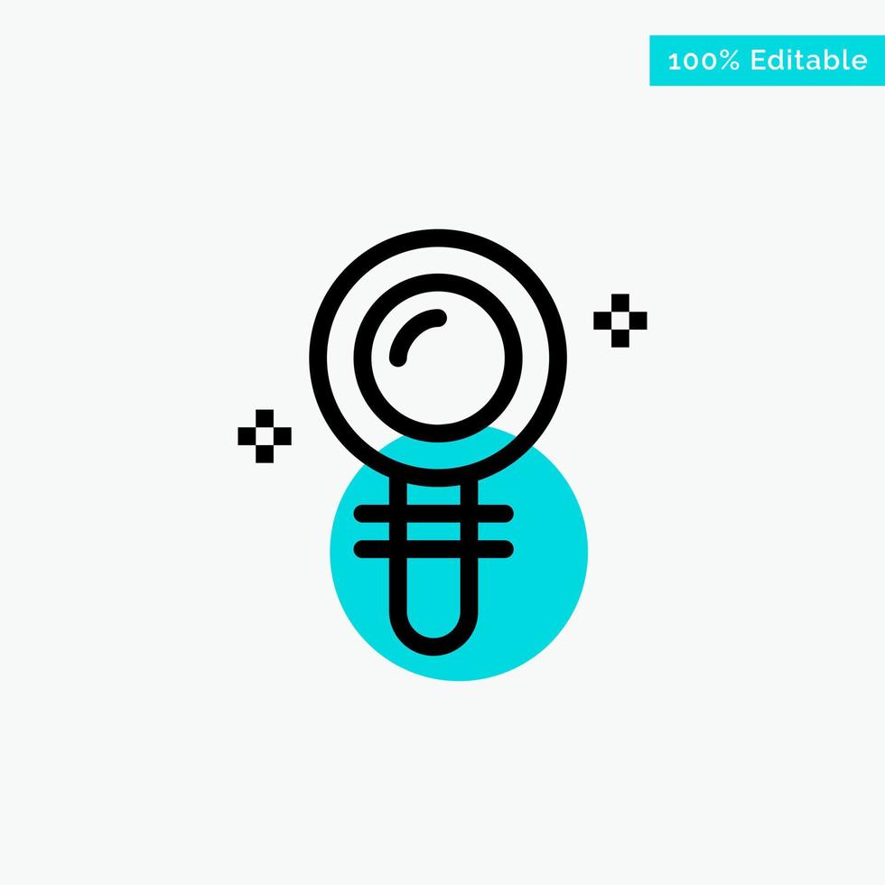 Search Lab Find Biochemistry turquoise highlight circle point Vector icon