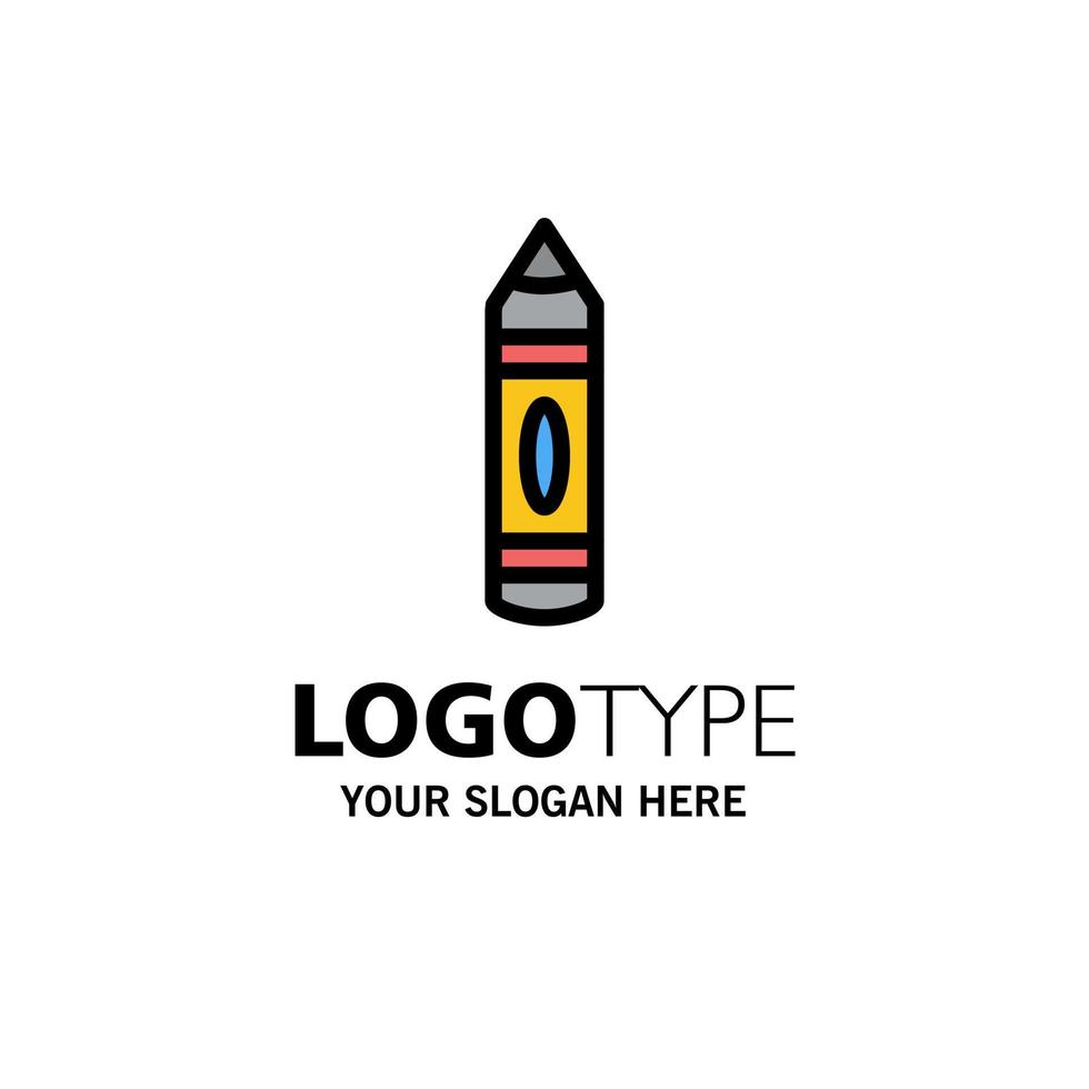 Drawing Education Pencil Sketch Business Logo Template Flat Color vector