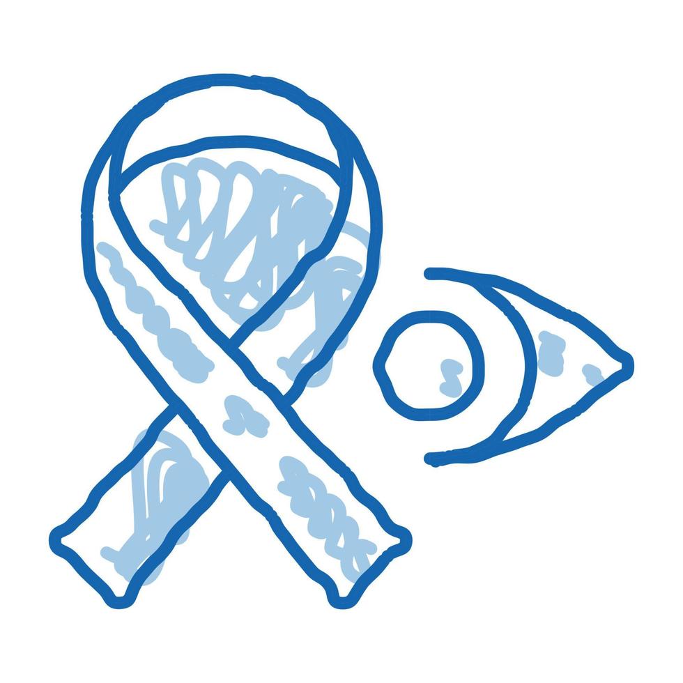 National Glaucoma Awareness doodle icon hand drawn illustration vector