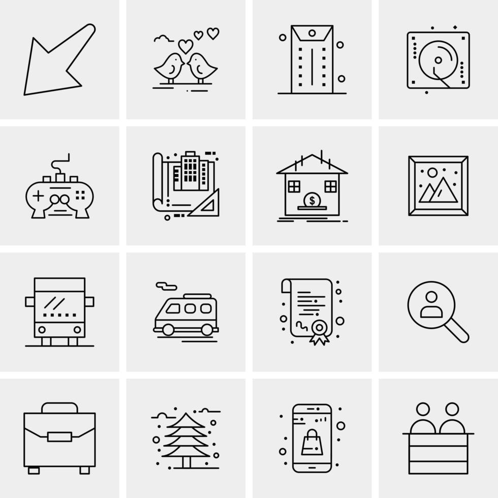 16 Business Universal Icons Vector Creative Icon Illustration to use in web and Mobile Related project