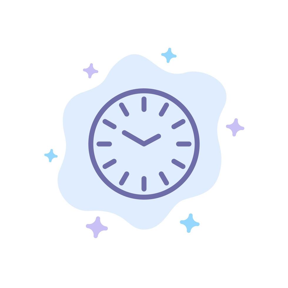 icono azul de limpieza del reloj de tiempo en el fondo abstracto de la nube vector