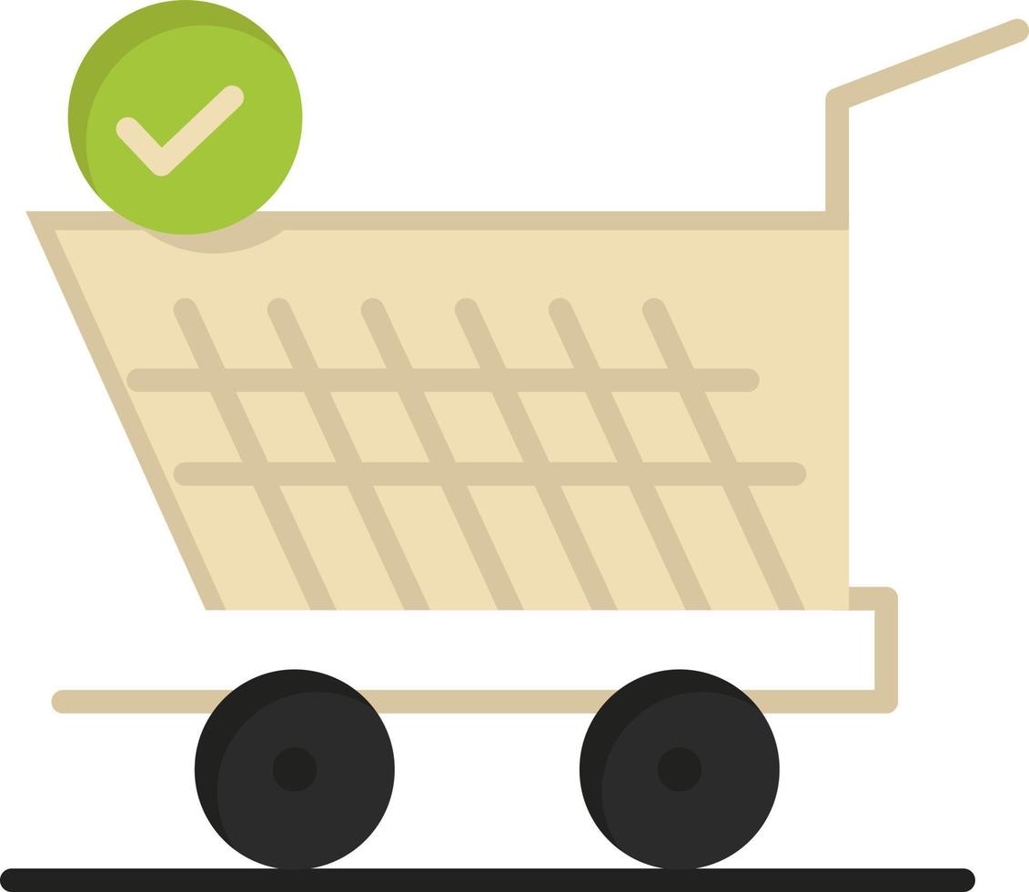 Trolley Retail Shopping Cart  Flat Color Icon Vector icon banner Template