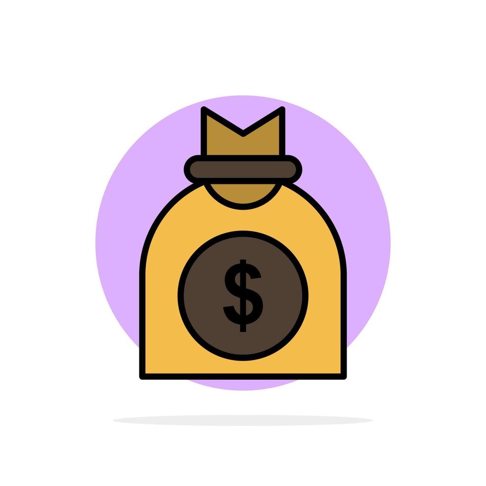 Capital Money Venture Business Abstract Circle Background Flat color Icon vector