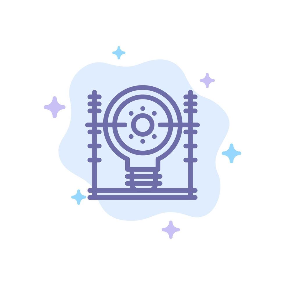 Define Energy Engineering Generation Power Blue Icon on Abstract Cloud Background vector