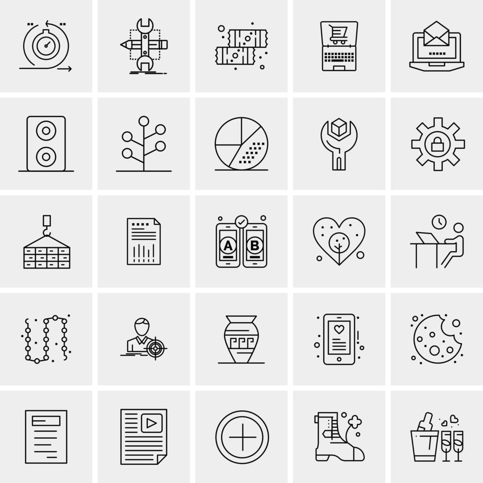 25 Universal Business Icons Vector Creative Icon Illustration to use in web and Mobile Related project