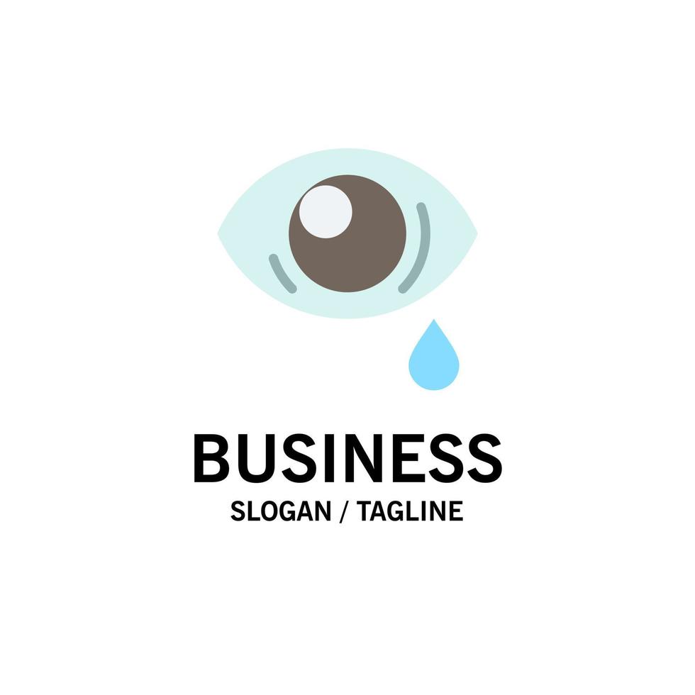 Eye Droop Eye Sad Business Logo Template Flat Color vector
