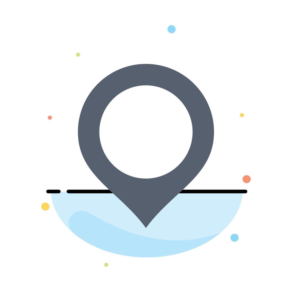 plantilla de icono de color plano abstracto de marca de marcador de mapa de ubicación vector