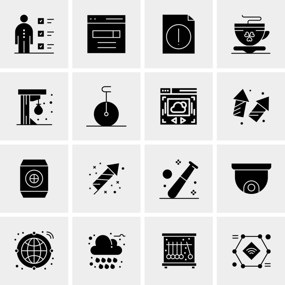 16 iconos universales de negocios vector ilustración de icono creativo para usar en proyectos relacionados con la web y dispositivos móviles