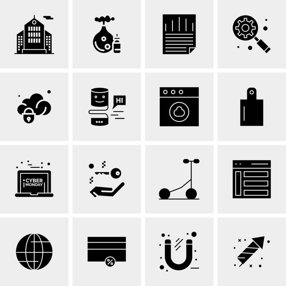 16 Business Universal Icons Vector Creative Icon Illustration to use in web and Mobile Related project