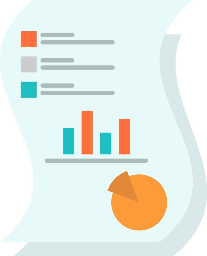 informe de papel de marketing de datos comerciales de análisis de auditoría plantilla de banner de icono de vector de icono de color plano