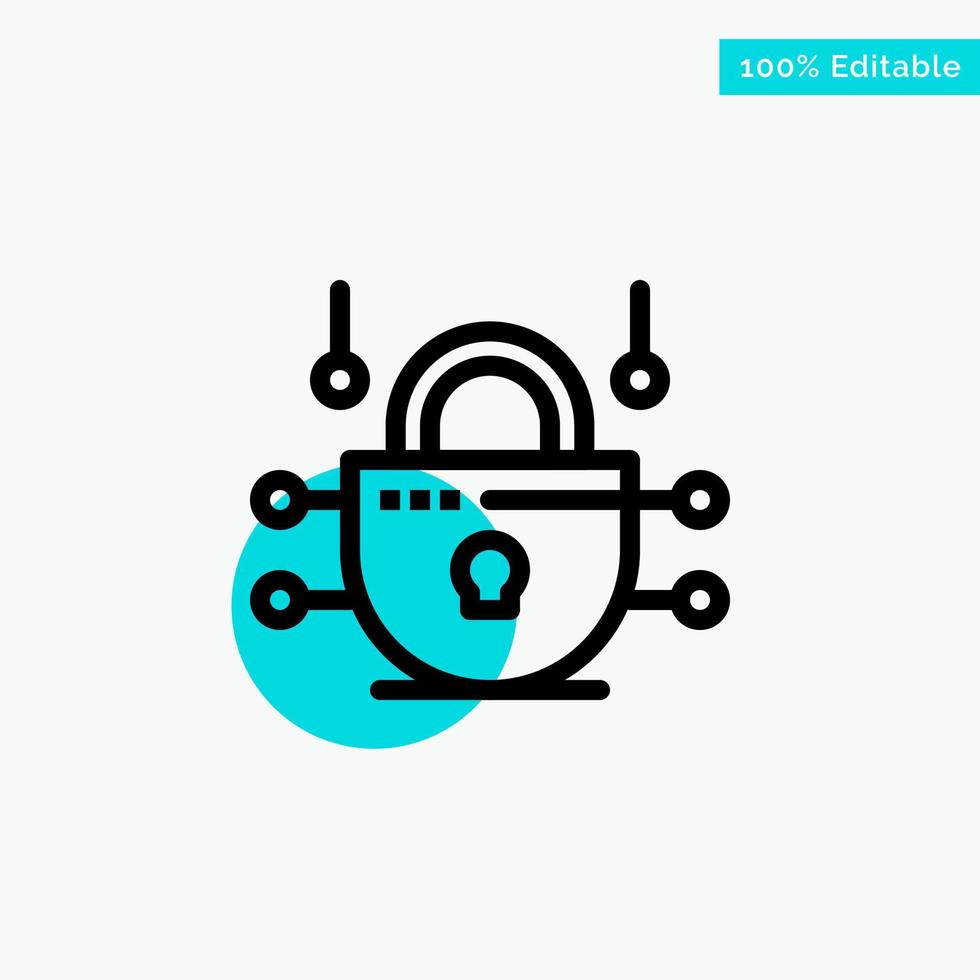 Internet Network Network Security turquoise highlight circle point Vector icon