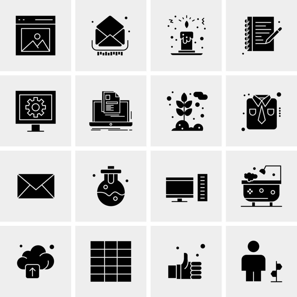16 Business Universal Icons Vector Creative Icon Illustration to use in web and Mobile Related project