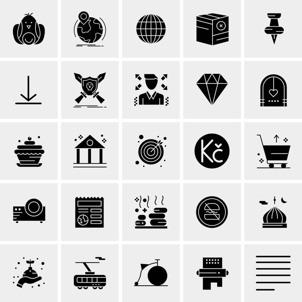 25 Universal Business Icons Vector Creative Icon Illustration to use in web and Mobile Related project