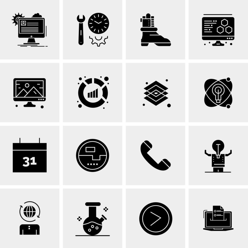 16 Business Universal Icons Vector Creative Icon Illustration to use in web and Mobile Related project