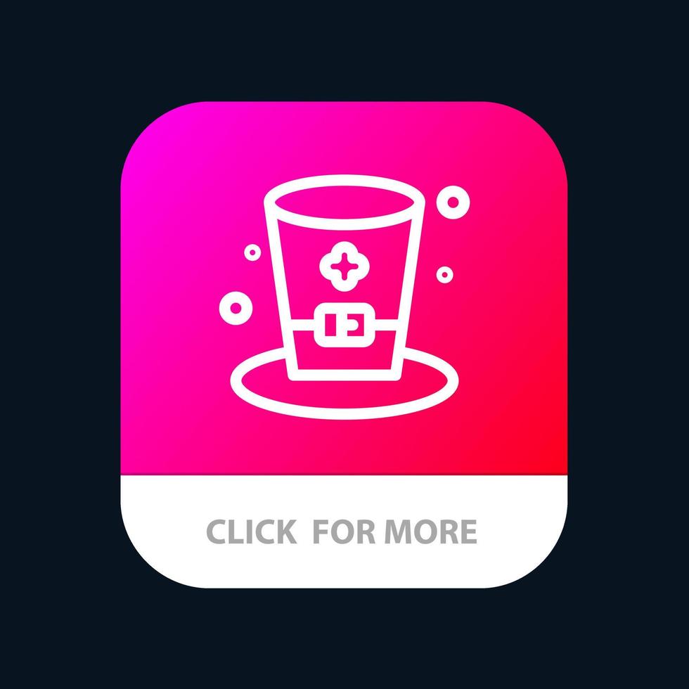 Glass Drink Wine Ireland Mobile App Button Android and IOS Line Version vector