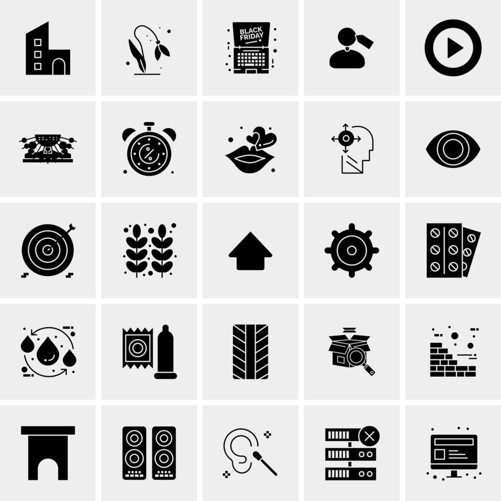 25 iconos de negocios universales vector ilustración de icono creativo para usar en proyectos relacionados con la web y dispositivos móviles