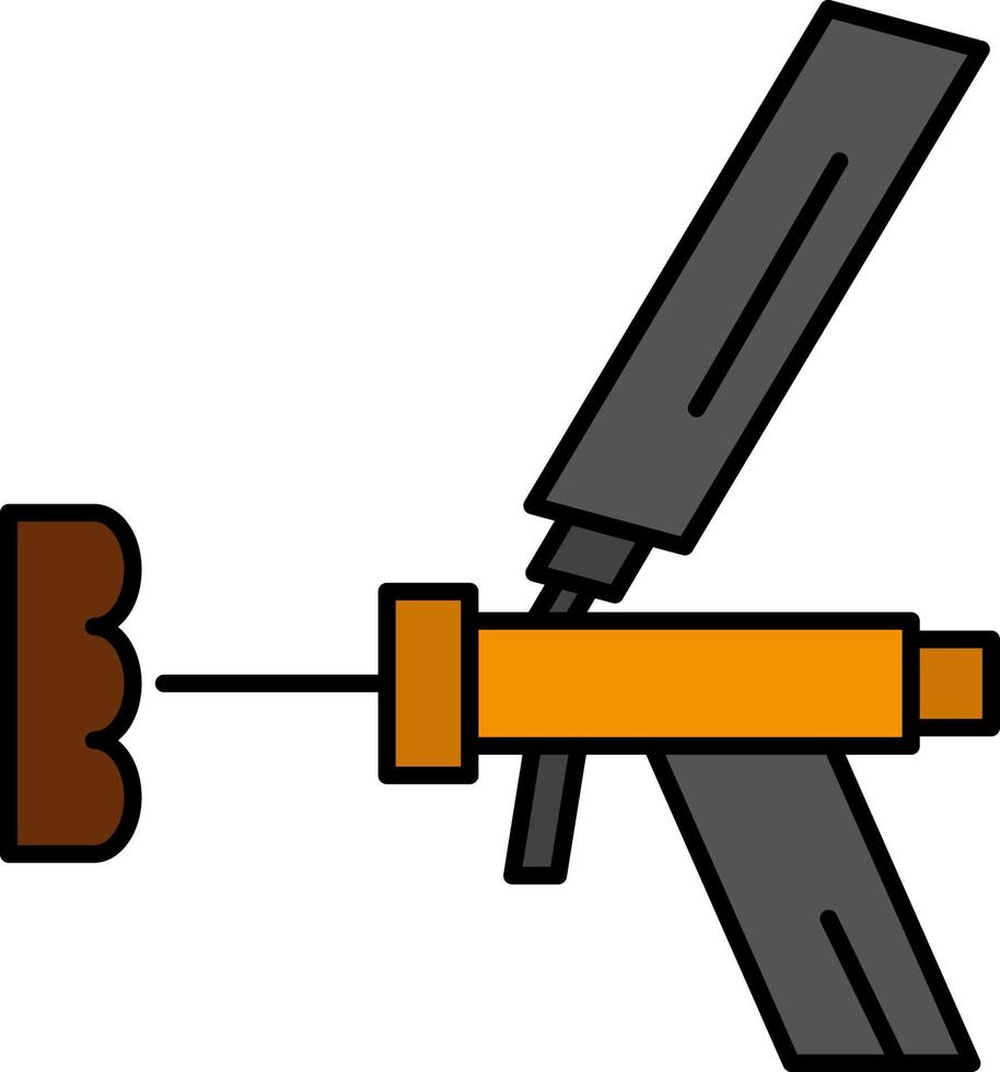 pistola de espuma construcción de edificios herramienta de reparación de espuma pistola color plano icono vector icono plantilla de banner