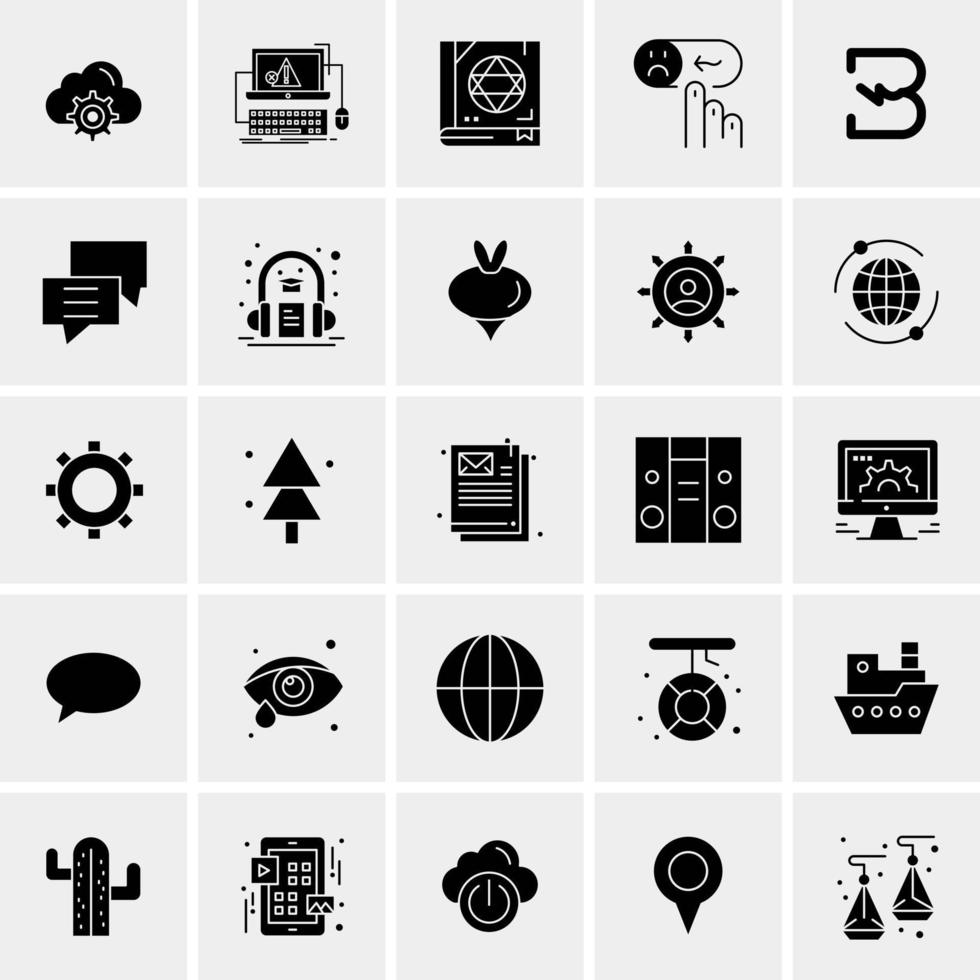 25 iconos de negocios universales vector ilustración de icono creativo para usar en proyectos relacionados con la web y dispositivos móviles