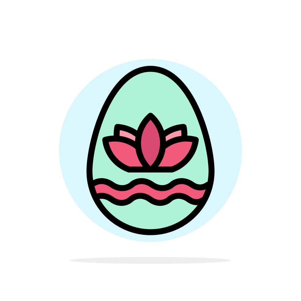 huevo de pascua huevo vacaciones vacaciones círculo abstracto fondo color plano icono vector