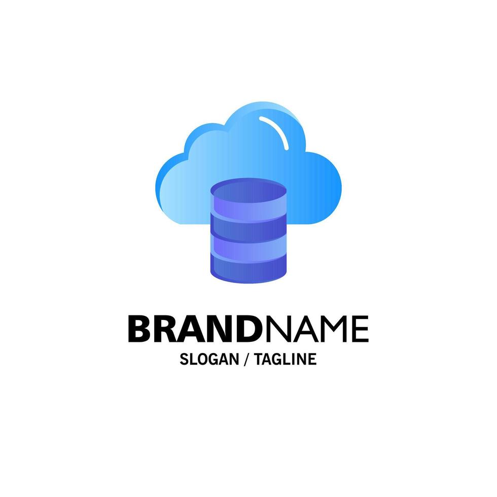 Cloud Computing Money Dollar Business Logo Template Flat Color vector