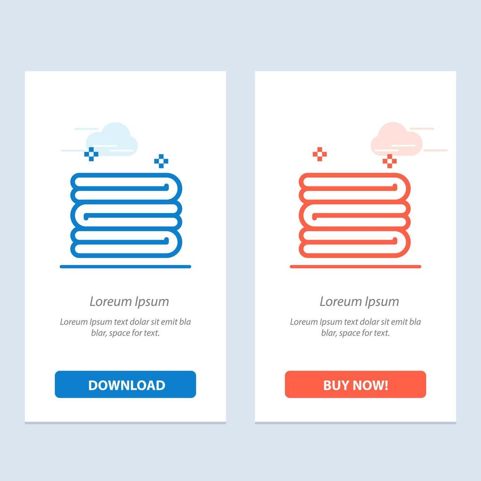 Clean Cleaning Towel  Blue and Red Download and Buy Now web Widget Card Template vector