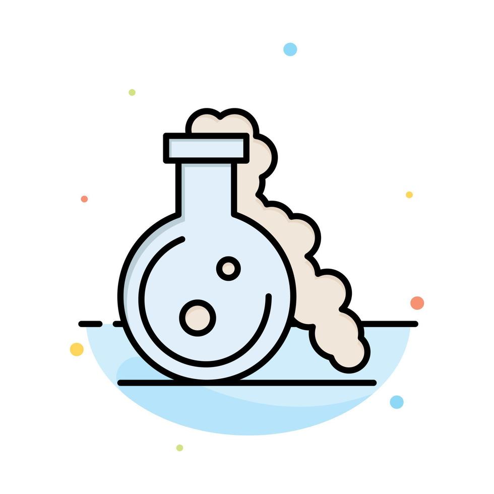 Flask Lab Test Medical Abstract Flat Color Icon Template vector