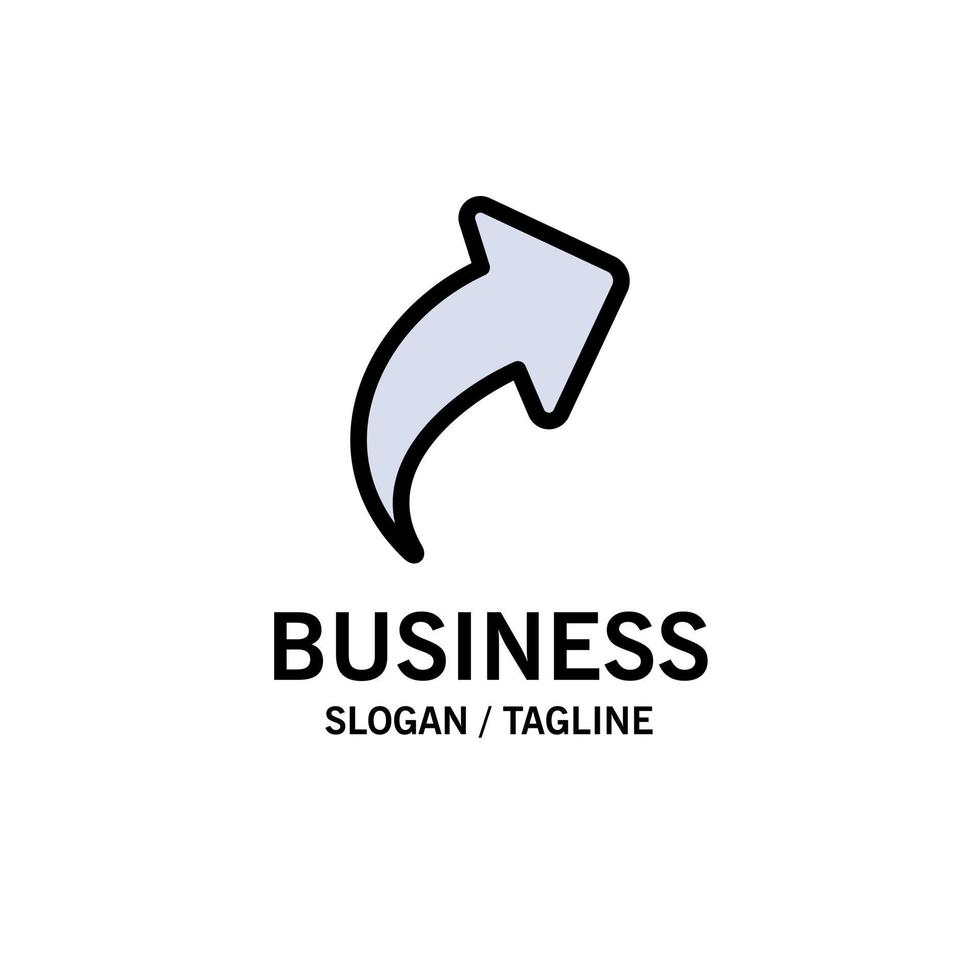 Arrow Up Right Business Logo Template Flat Color vector