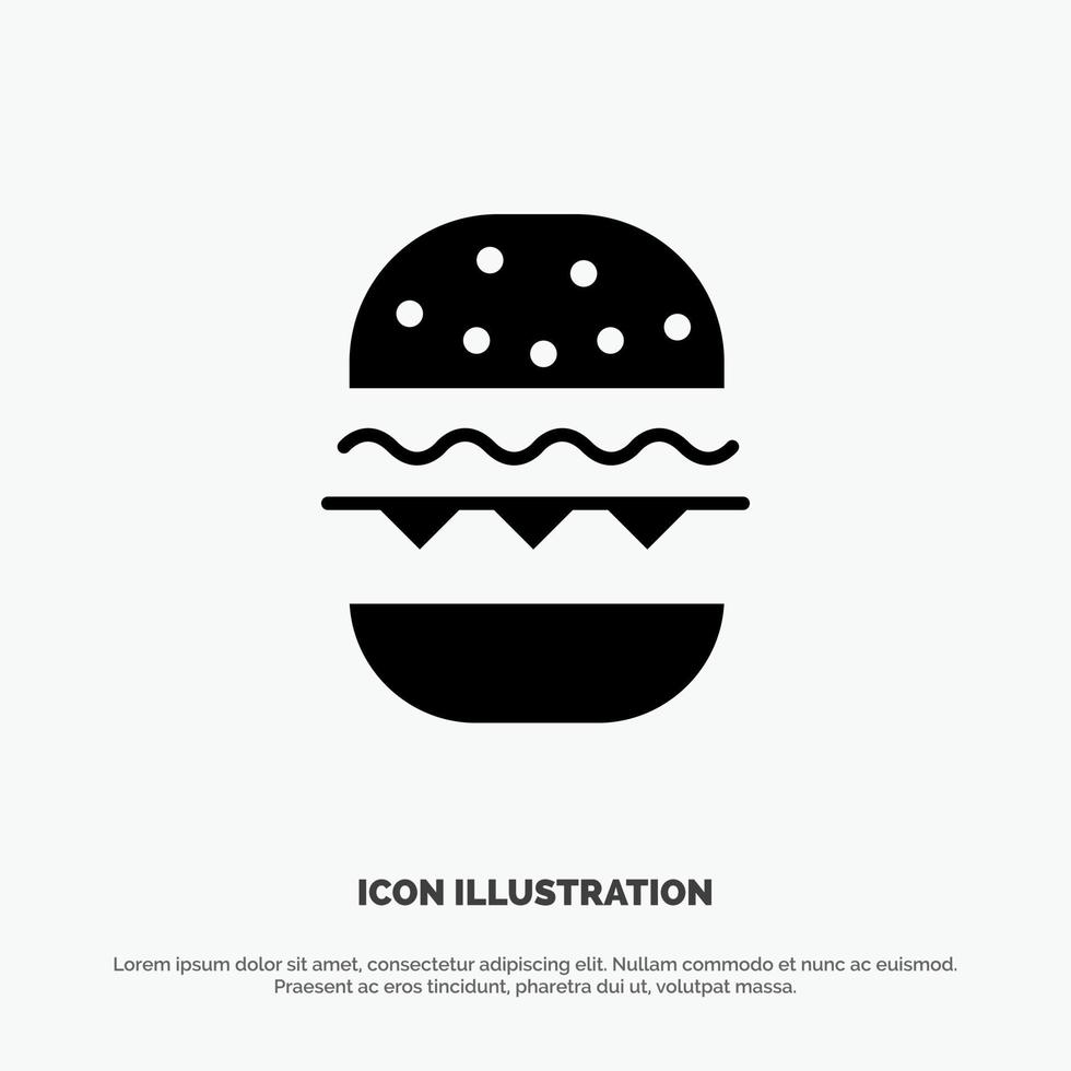 hamburguesa comida comer canadá vector de icono de glifo sólido